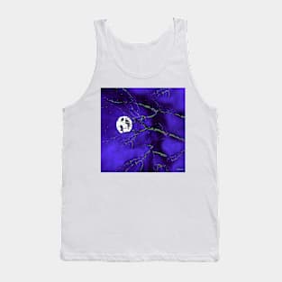 Night Tree Branches and a Silver Moon Tank Top